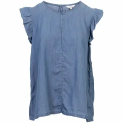 Discount Sirup Dame Kortærmet bluse - Medium Blue Denim