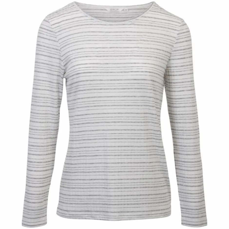 Discount Sirup Dame Langærmet t-shirt - Chalk