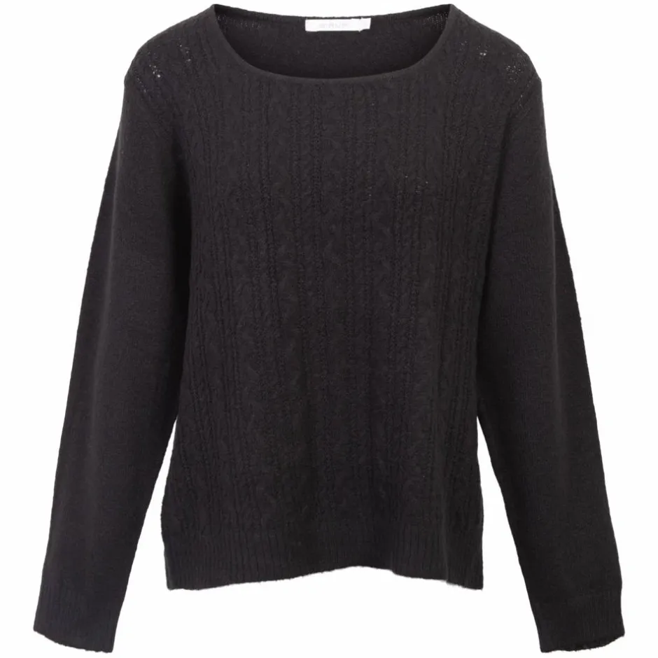 Discount Sirup Dame Striktrøje - Black