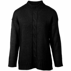 Clearance Sirup Dame Striktrøje - Black