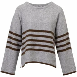 Hot Sirup Dame Striktrøje - Grey Melange