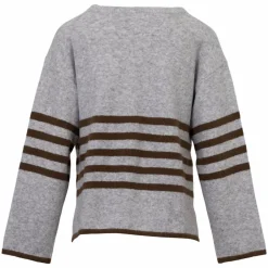 Hot Sirup Dame Striktrøje - Grey Melange