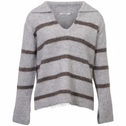 Discount Sirup Dame Striktrøje - Light Grey
