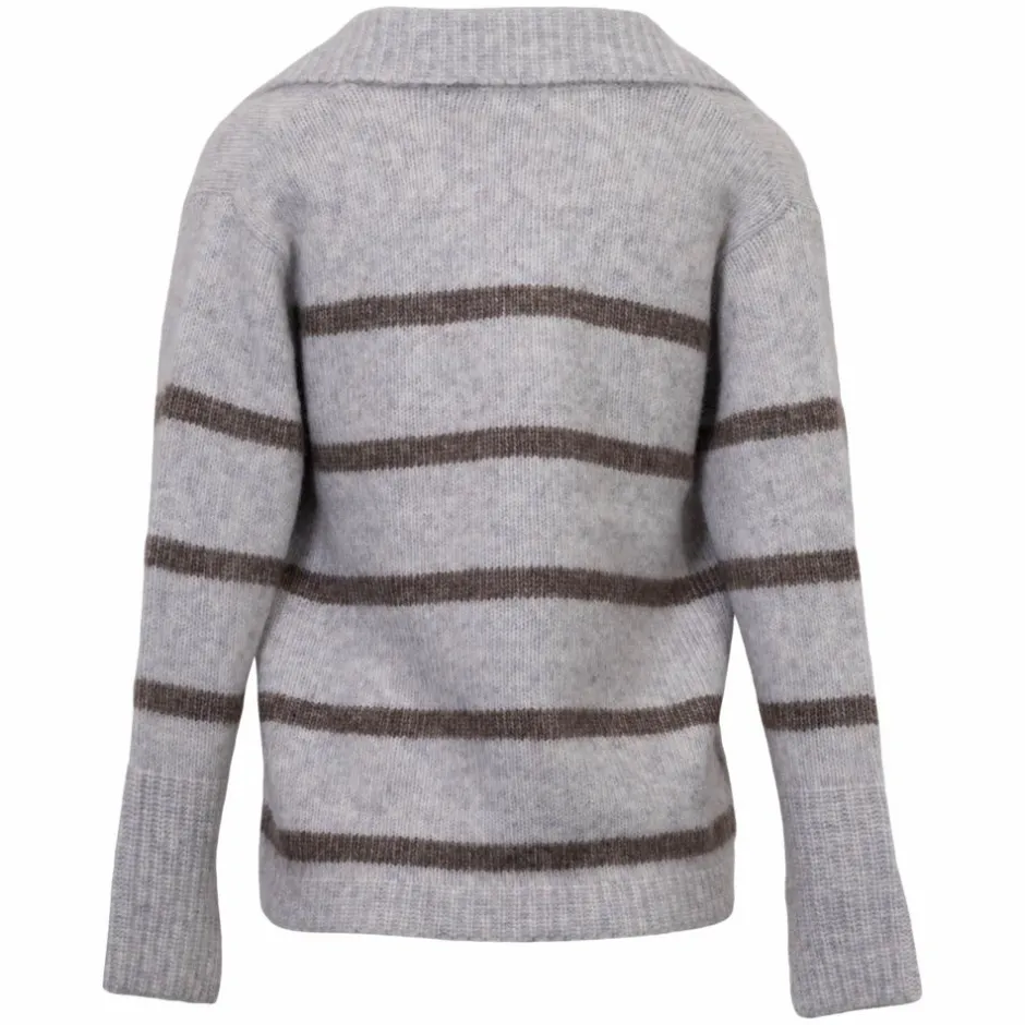 Discount Sirup Dame Striktrøje - Light Grey