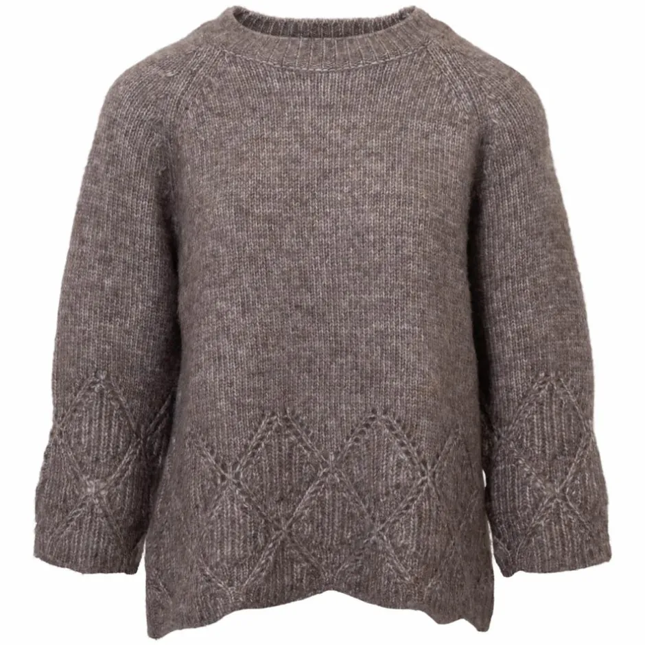 Clearance Sirup Dame Striktrøje - Nutmeg