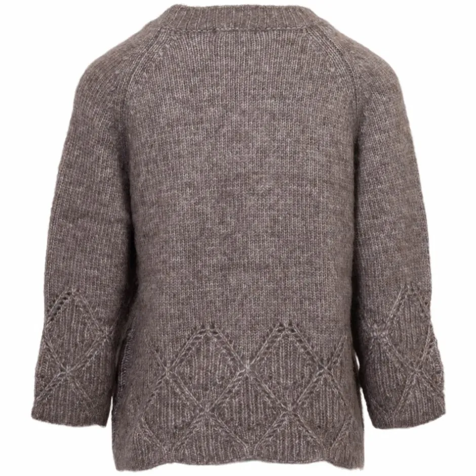 Clearance Sirup Dame Striktrøje - Nutmeg