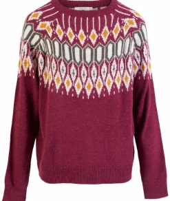 Hot Sirup Dame Striktrøje - Red Plum