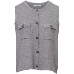 Best Sirup Dame Strikvest - Dark Grey Melange