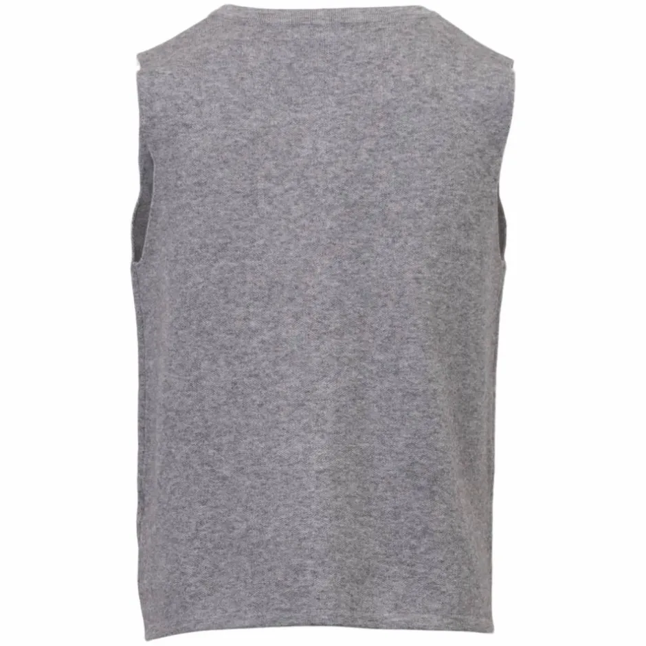 Best Sirup Dame Strikvest - Dark Grey Melange