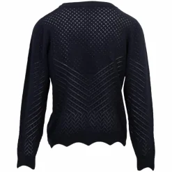 Clearance Sirup Pointelle Dame Striktrøje - Parisian Night