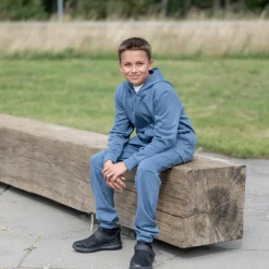 Steenholt Boston Børne Hættetrøje - Blue Horizon