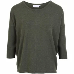 Steenholt Cava Dame Striktrøje - Green Melange