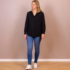Clearance Steenholt Clara Dame Bluse - Jet Black