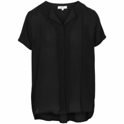 Steenholt Clara Dame Kortærmet bluse - Jet Black
