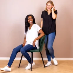 Online Steenholt Clara Dame Kortærmet bluse - Bright White