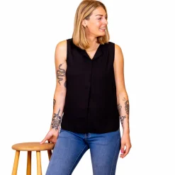 New Steenholt Clara Dame Top - Jet Black
