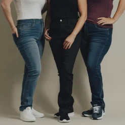 Steenholt Grace Dame Jeans m. stretch - Black Denim