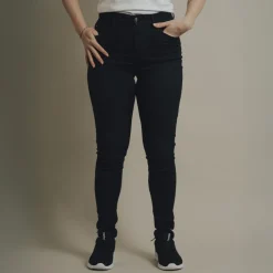 Clearance Steenholt Grace Dame Jeans m. stretch - Black Denim