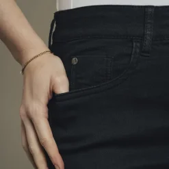 Clearance Steenholt Grace Dame Jeans m. stretch - Black Denim