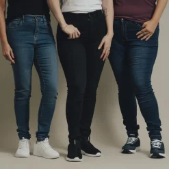 Clearance Steenholt Grace Dame Jeans m. stretch - Black Denim