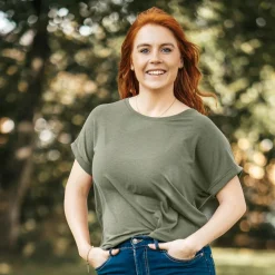 Discount Steenholt Joan Dame T-shirt - Vetiver