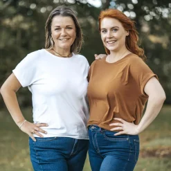 Sale Steenholt Joan Dame T-shirt Plus Size - Bright White