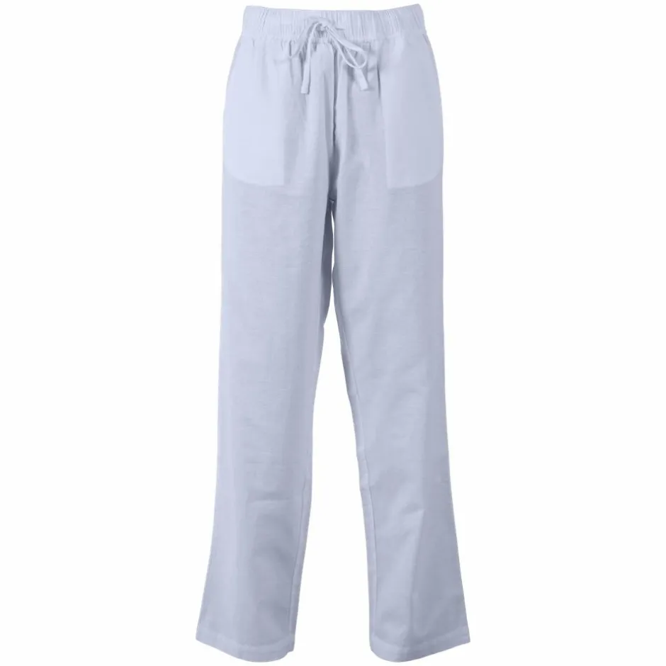 Outlet Steenholt Linett Dame Bukser i hørmix Plus Size - Heavenly Blue