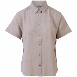 Online Steenholt Linett Dame Kortærmet skjorte i hørmix Plus Size - Woody