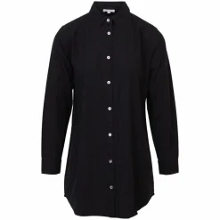 Outlet Steenholt Linett Dame Skjorte i hørmix Plus Size - Black