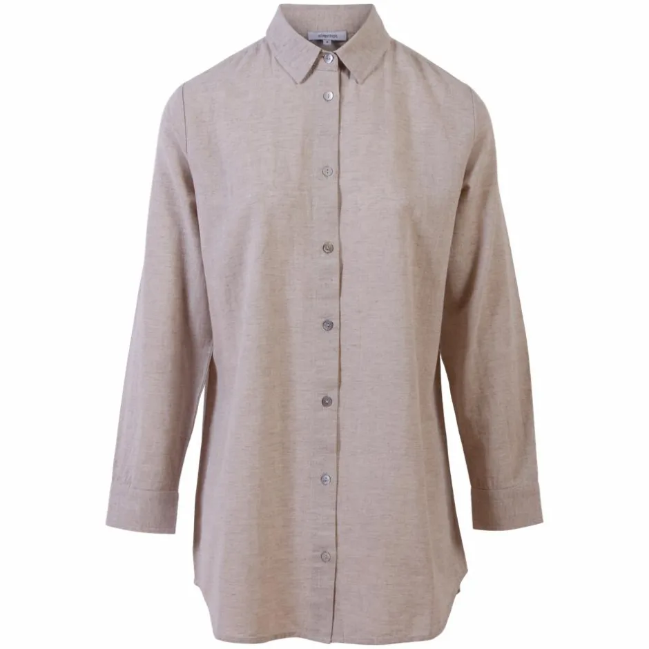 New Steenholt Linett Dame Skjorte i hørmix Plus Size - Woody