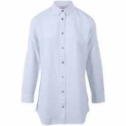 Steenholt Linett Dame Skjorte i hørmix Plus Size - Heavenly Blue