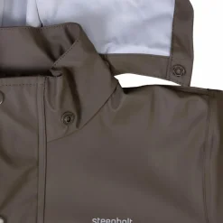 New Steenholt Moss Børne Regnsæt - Stone Gray