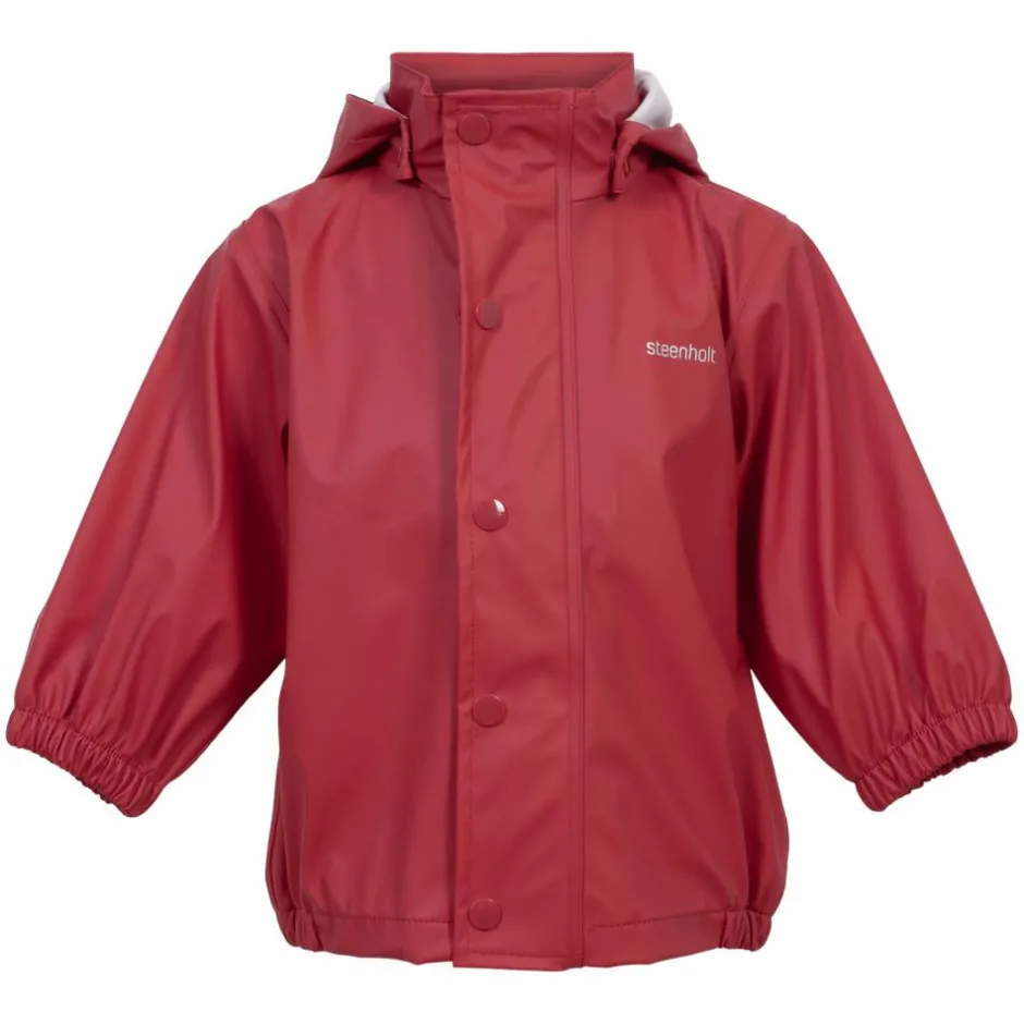 Outlet Steenholt Moss Børne Regnsæt - Pompeian Red