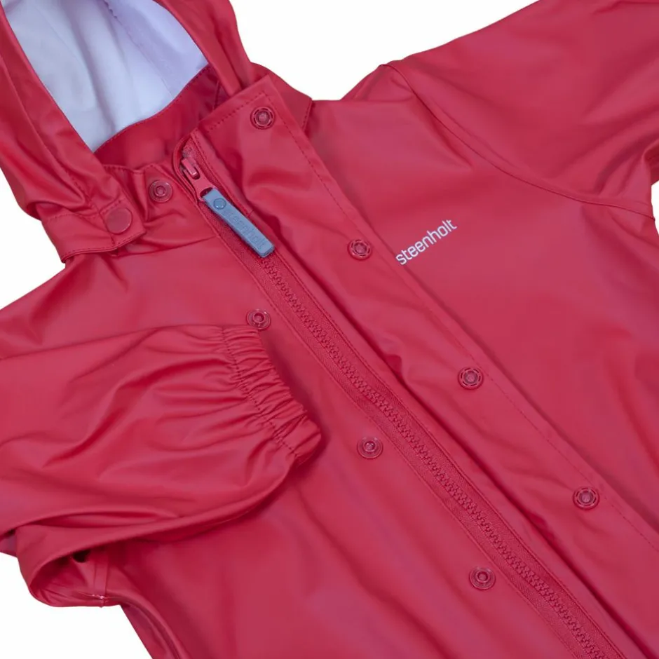 Outlet Steenholt Moss Børne Regnsæt - Pompeian Red