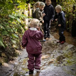 Online Steenholt Moss Børne Regnsæt - Crushed Berry