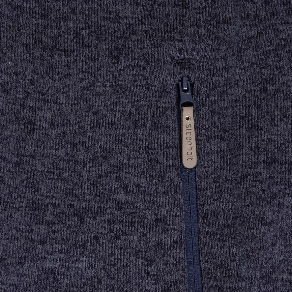 Discount Steenholt Ocean Dame Fleecejakke - Melange Blue