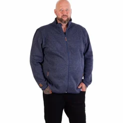 Online Steenholt Ocean Herre Fleecejakke Plus Size - Melange Blue