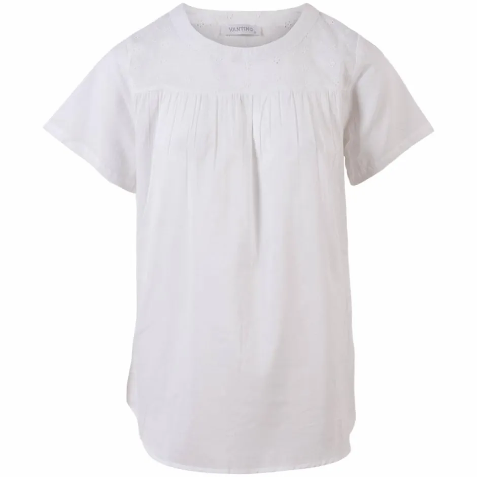 New Vanting Dame Bluse Plus Size - White