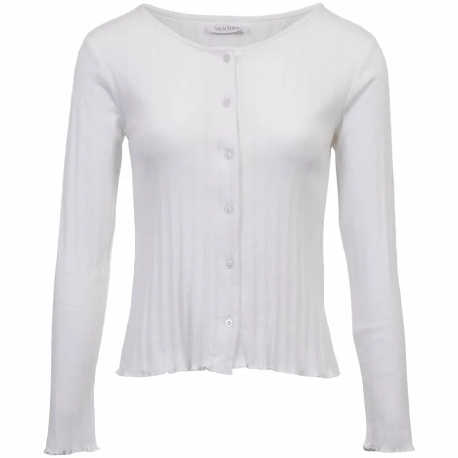 Online Vanting Dame Cardigan - White