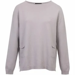 Outlet Vanting Dame Striktrøje - Light Grey