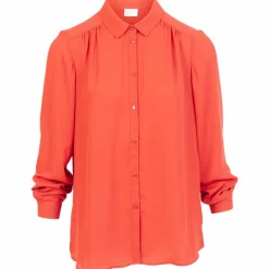 Outlet Vila Dame Skjorte - Brændt Orange