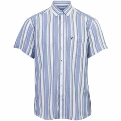 Clearance Vito Devon Herre Kortærmet skjorte - Blue