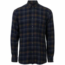 Clearance Vito Farmer Herre Skjorte - Mid Brown