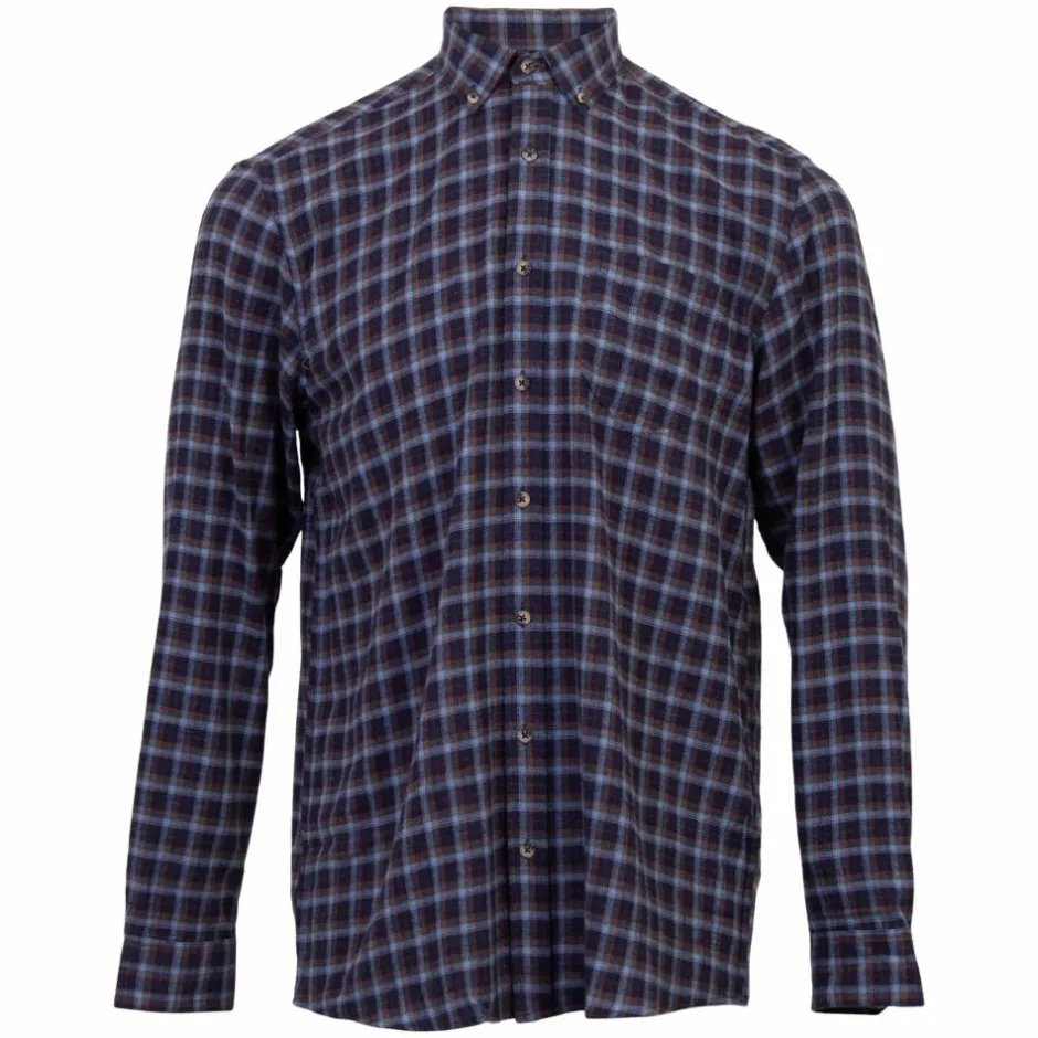 Hot Vito Farmer Herre Skjorte - Burnt Clay mix