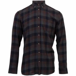 New Vito Farmer Herre Skjorte Plus Size - Ultra dark brown mix