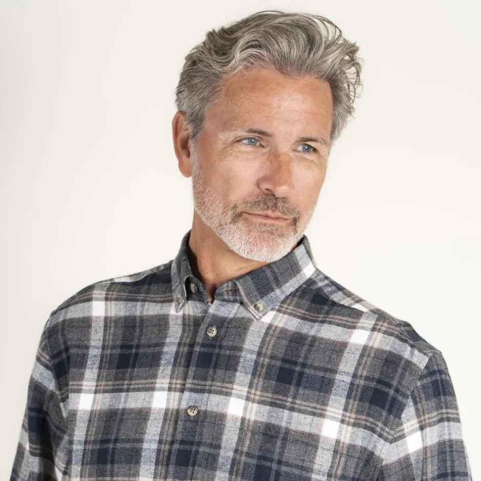 Best Vito Farmer Herre Skjorte - Mid Grey