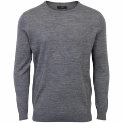 New Vito Gordon Herre Striktrøje i merinouldmix - Grey Mix