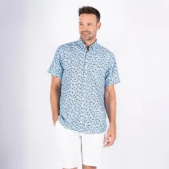 Sale Vito Jude Herre Kortærmet skjorte - Blue