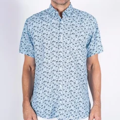 Sale Vito Jude Herre Kortærmet skjorte - Blue