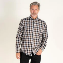 Clearance Vito Murat Herre Skjorte - Mid Brown